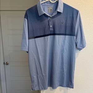 Callaway Men's Striped Blue Polo Shirt